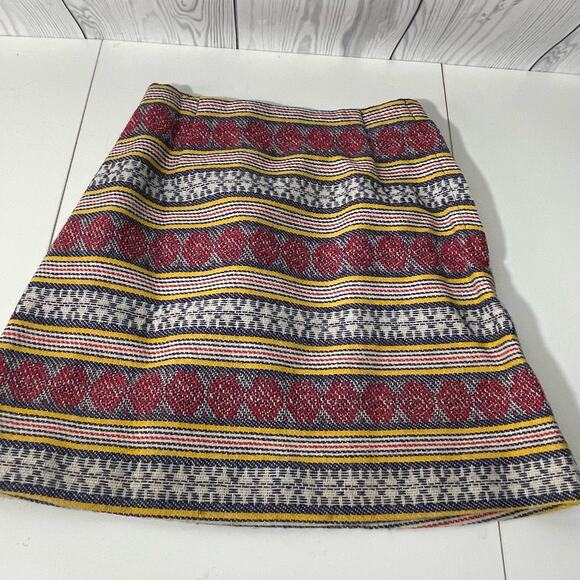 VTG 70s PEERLESS BOSTON TWIGGY MINI SKIRT RED YELLOW Pattern Size 7-8 - Picture 1 of 8